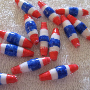 hand painted patriotic beads
