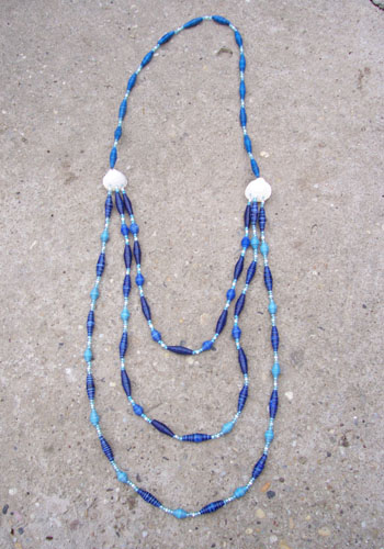 Long Paper Bead Necklace