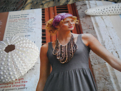 Scalloped Paper Bead Necklace