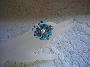 Paper Bead Button Ring