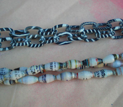 Colored Chains and Paper Beads