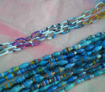 Colored Chains and Paper Beads