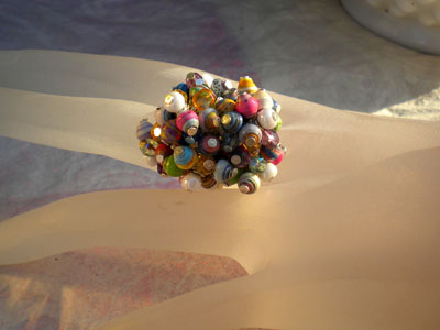 Paper Bead Cocktail Ring