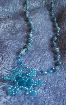 Sanja's necklace with snowflake pendant